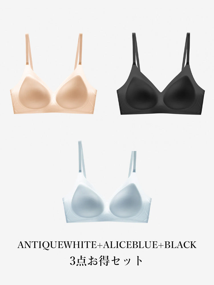 【ヒンヤリ・ノンワイヤー】薄手 接触冷感 ブラ