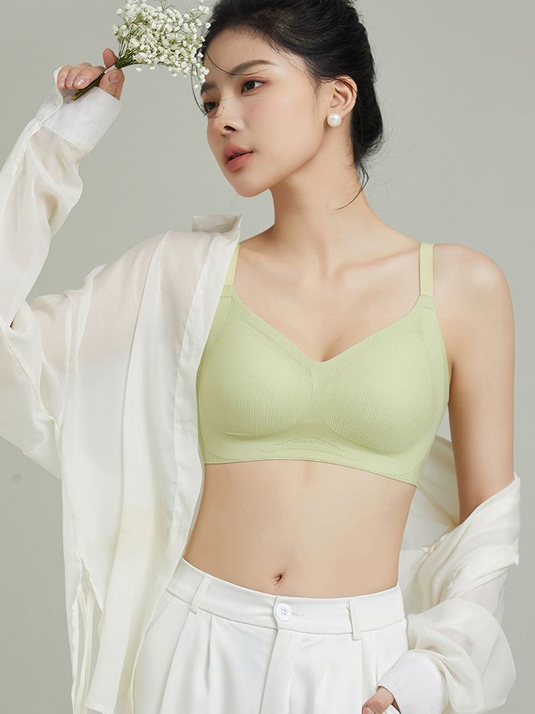 【ノンワイヤー】無縫製 蒸れにくく シームレス ブラ