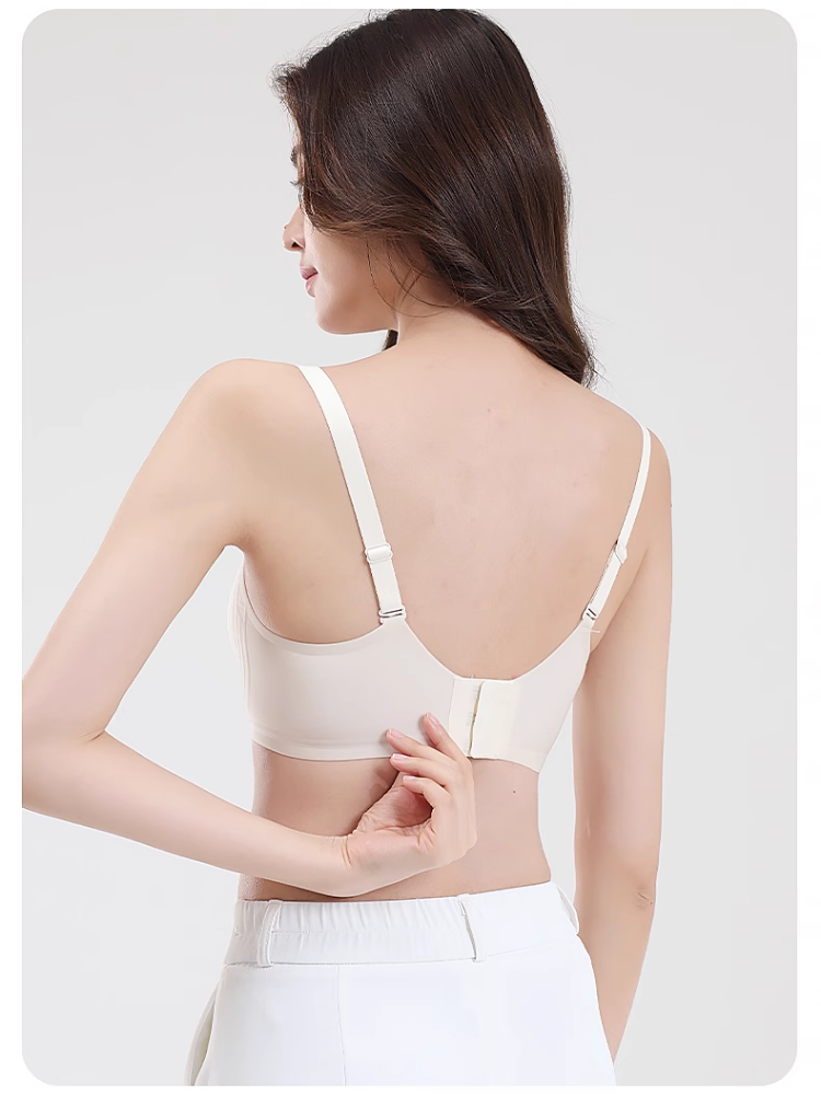 【ノンワイヤー】抜群の通気性 シームレスブラ