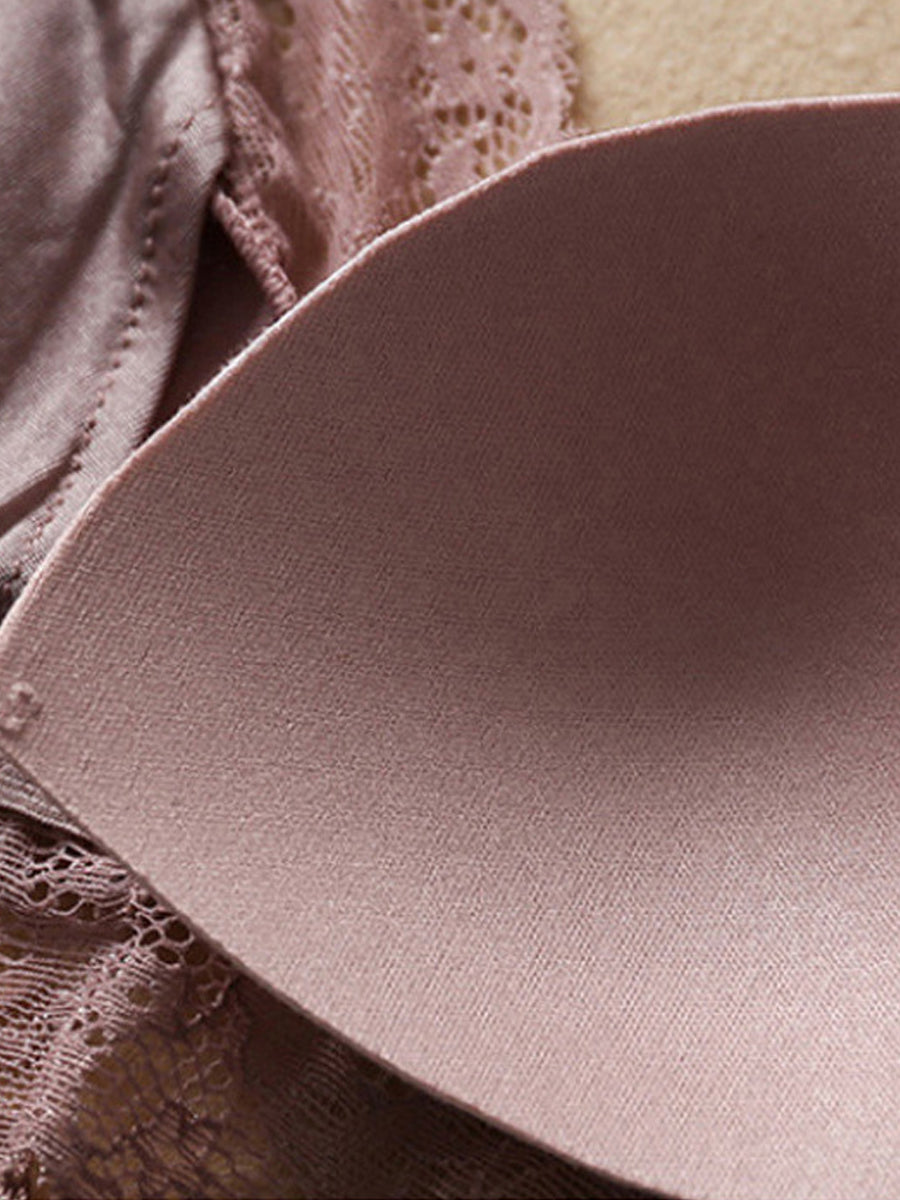 【Silky Comfort】シルク 総レースノンワイヤーブラ
