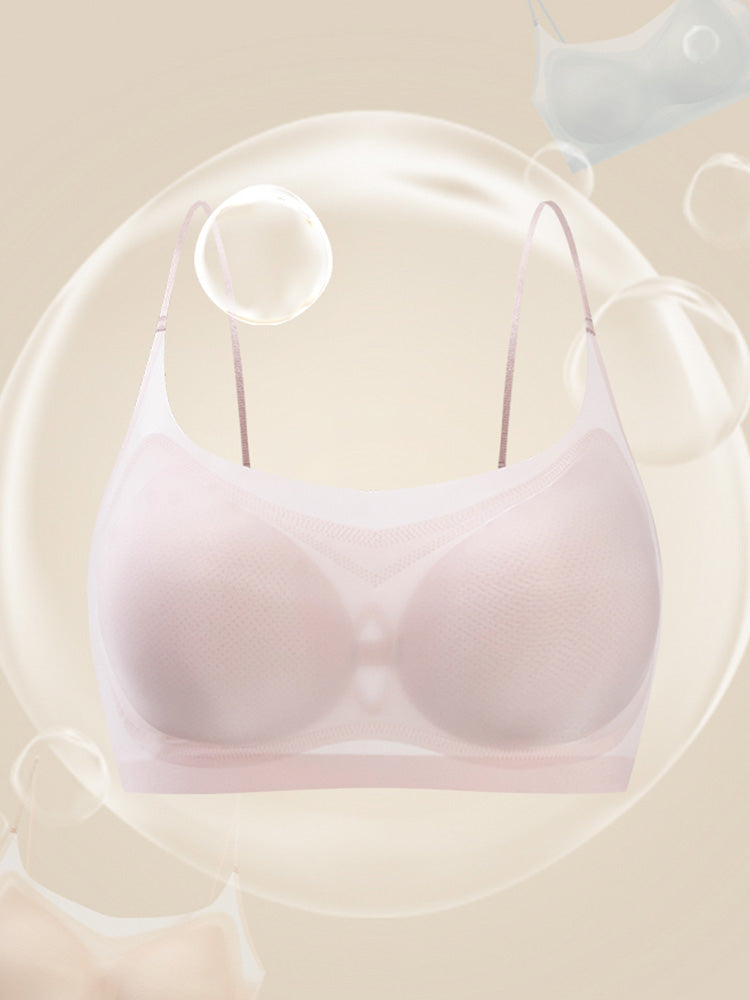 【ノンワイヤー】シームレス冷感通気ブラ