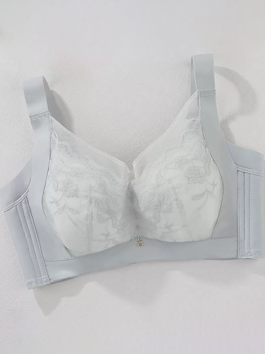 【Good Shape・C-Eカップ対応】背中スッキリ 総レース着瘦せブラ ソフトワイヤー入り
