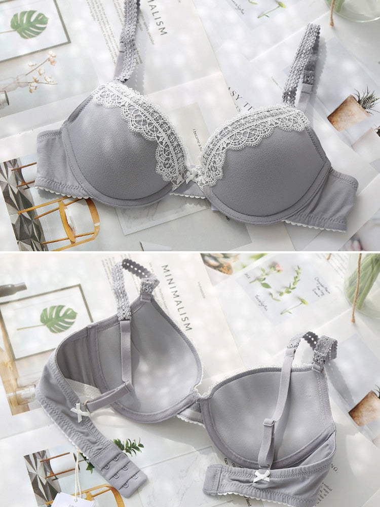 【ワイヤー入り】【A-D】レース付きブラジャー単品