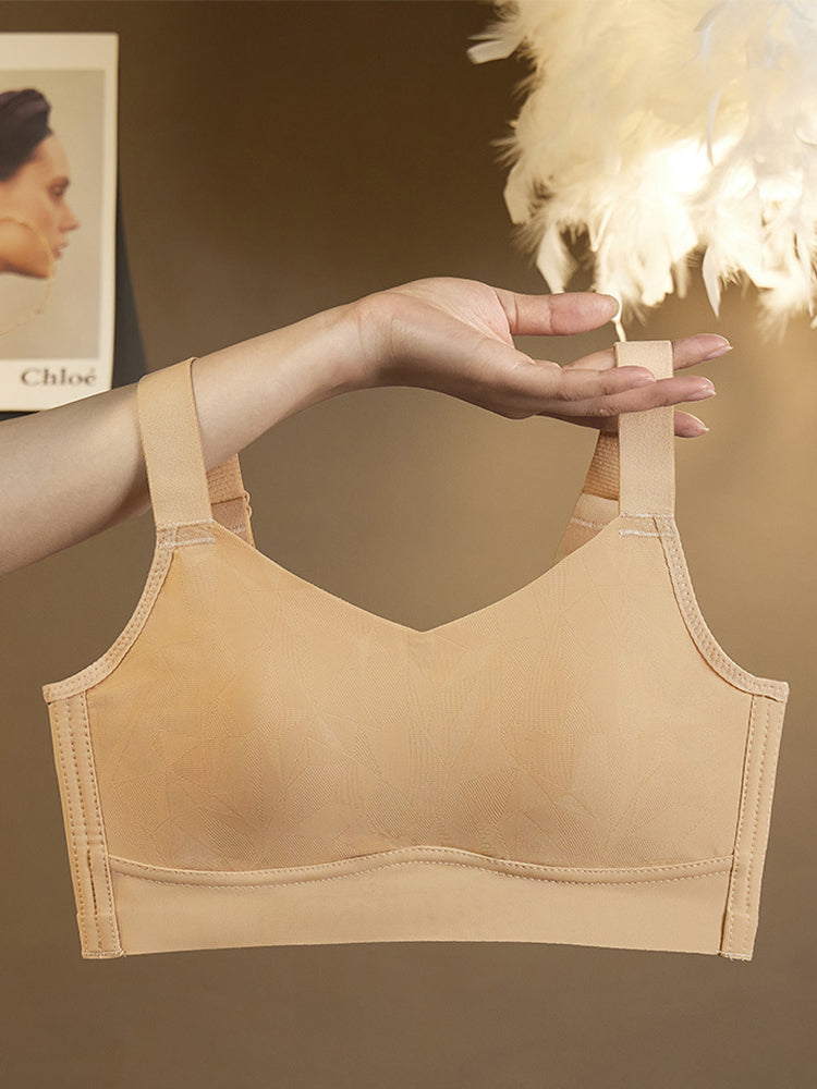 【在庫処分・ノンワイヤー】伸びる生地 ワイヤーレス小さく見せるブラ