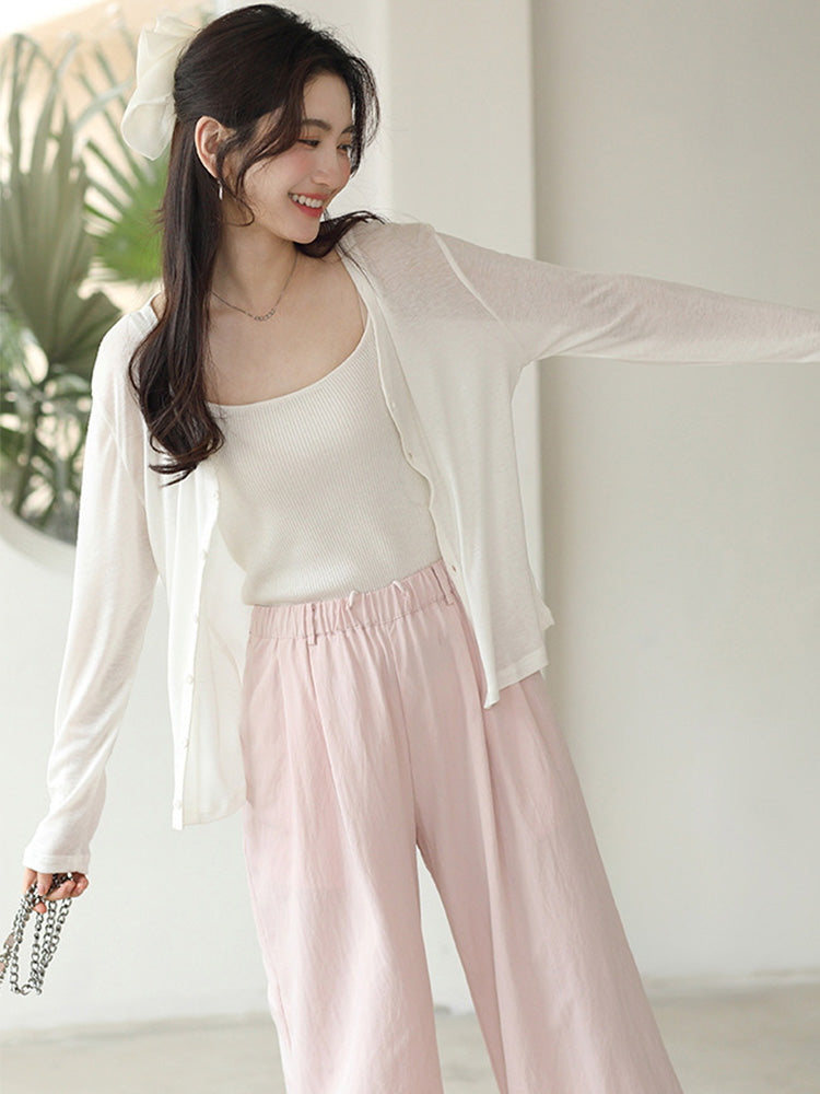 【在庫処分】Naia™ 薄手冷房対策カーディガン