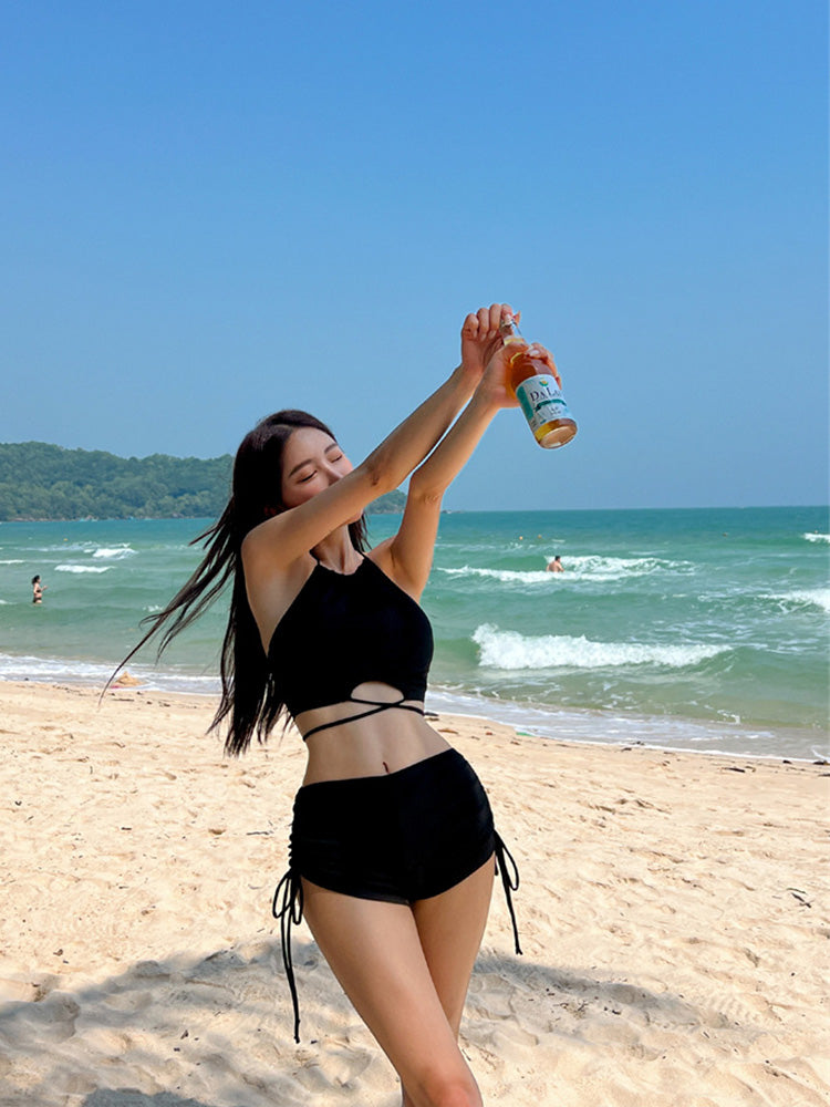 【ノンワイヤー】ホルダーネック 可愛くてセクシー ビキニ 上下セット