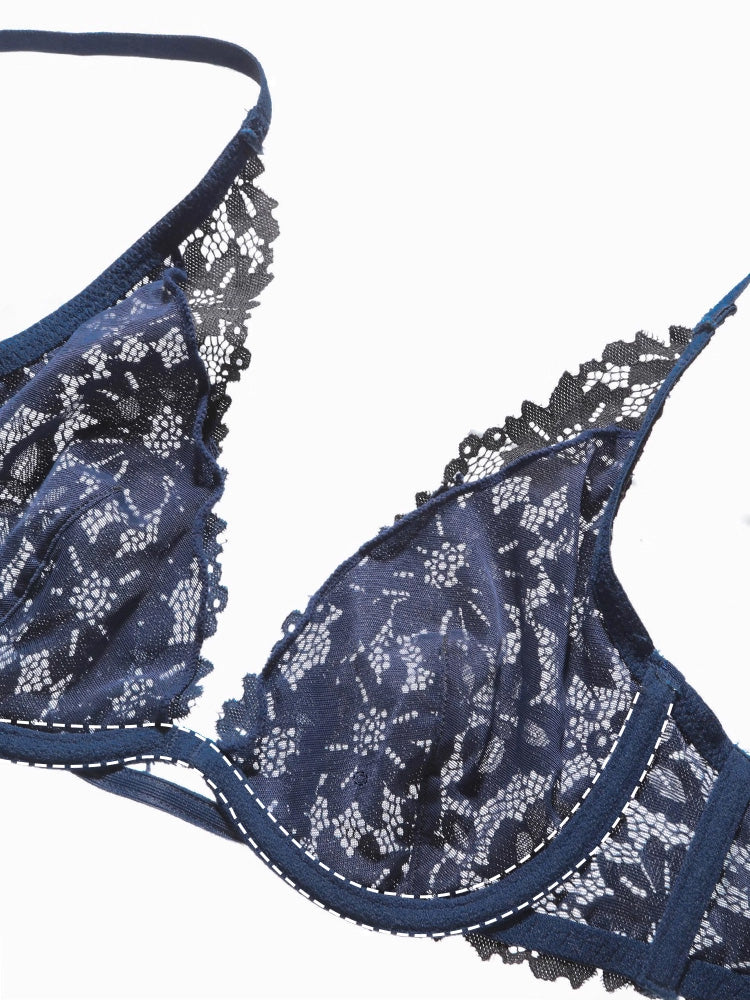 【ノンパテッド】軽い!総レース下着セット