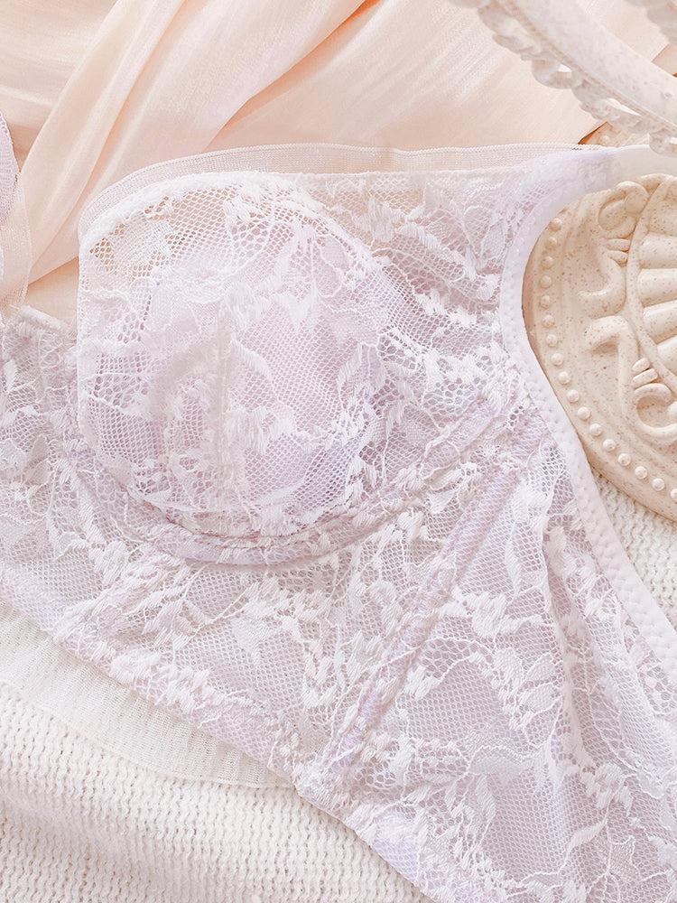 【在庫処分・ワイヤー入り】しっかり支える 蒸れにくく 総レースブラジャー