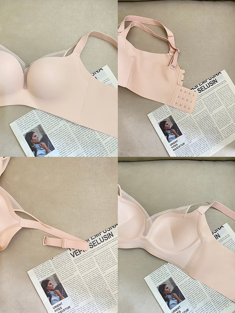 【在庫処分】メッシュ重ね プッシュアップブラ