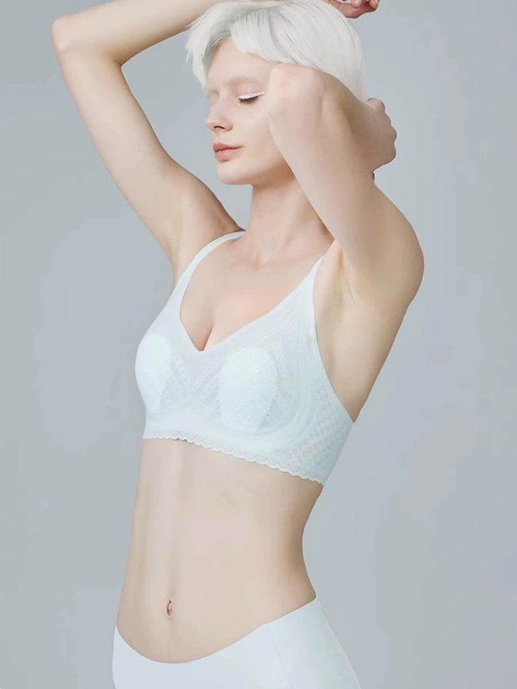 【ムレにくい・ノンワイヤー】薄手シームレスブラ