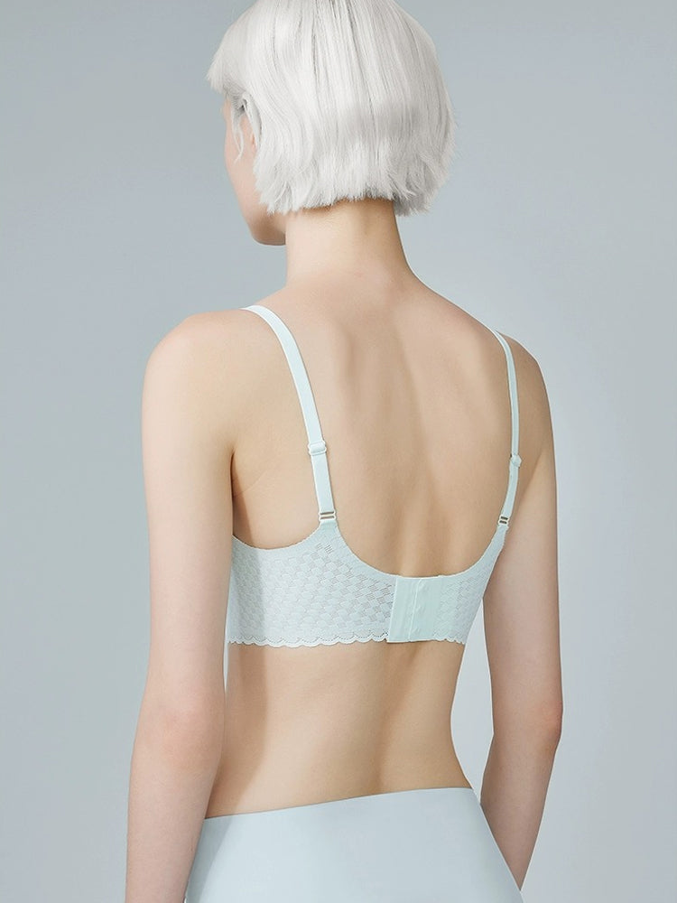 【ムレにくい・ノンワイヤー】薄手シームレスブラ