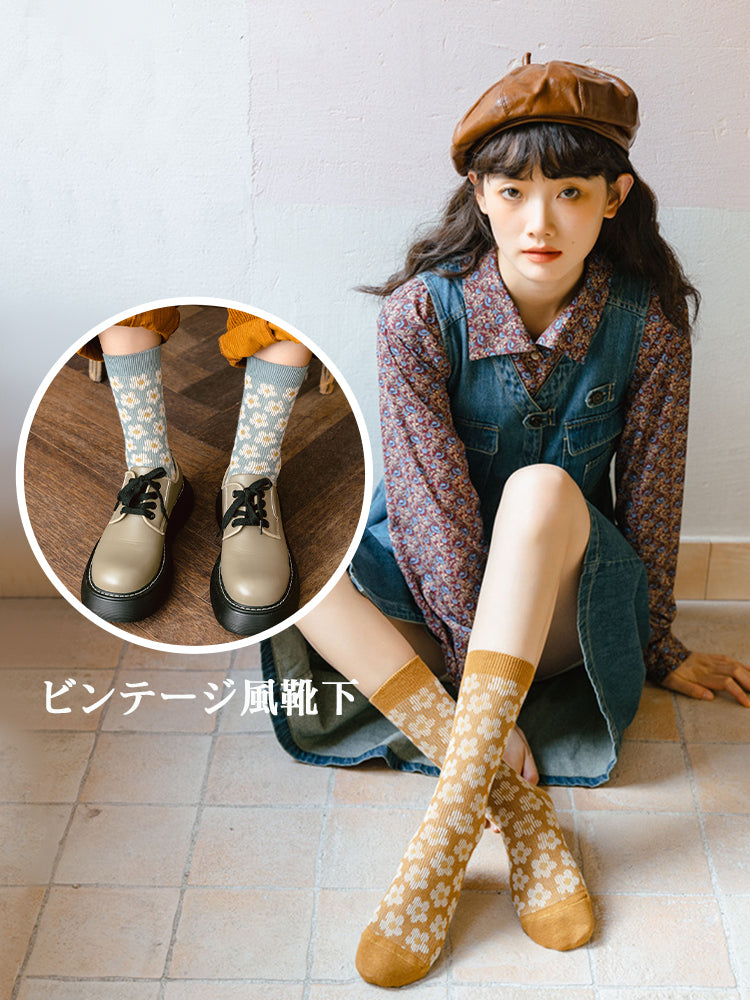 花柄ソックス