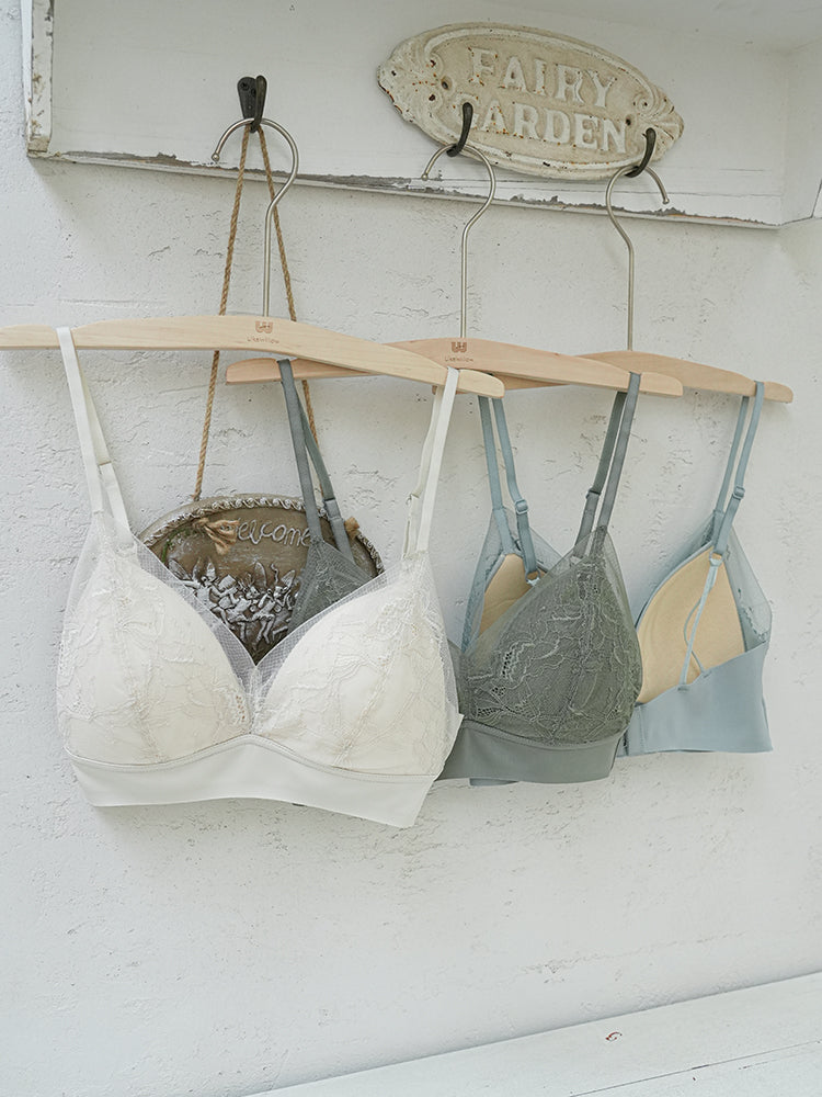 【在庫処分・ノンワイヤー】レースカバー 薄手ノンワンヤーブラ