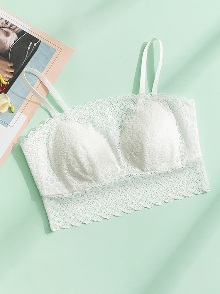 【ノンワイヤー】チラ見え対策 谷間隠し 総レースブラトップ