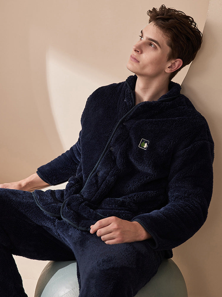 ボタン開閉 もこもこルームウェア