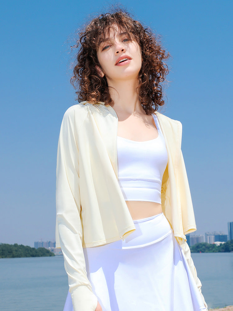 【在庫処分】UVカット&接触冷感機能付き パーカー 指穴付き