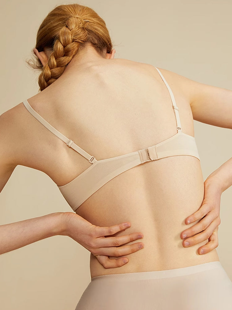 【ノンワイヤー】立体カップ シンプルデザインブラ