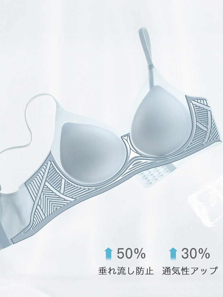 【ヒンヤリ・ノンワイヤー】薄手 接触冷感 ブラ