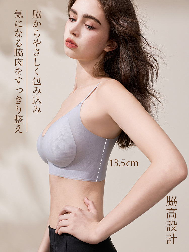 【ヒンヤリ・ノンワイヤー】シームレスブラ