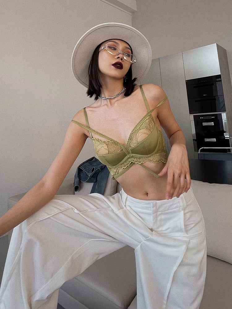 【在庫処分・ワイヤー入り】大人セクシー ノンパテッド 総レースブラ&ショーツ