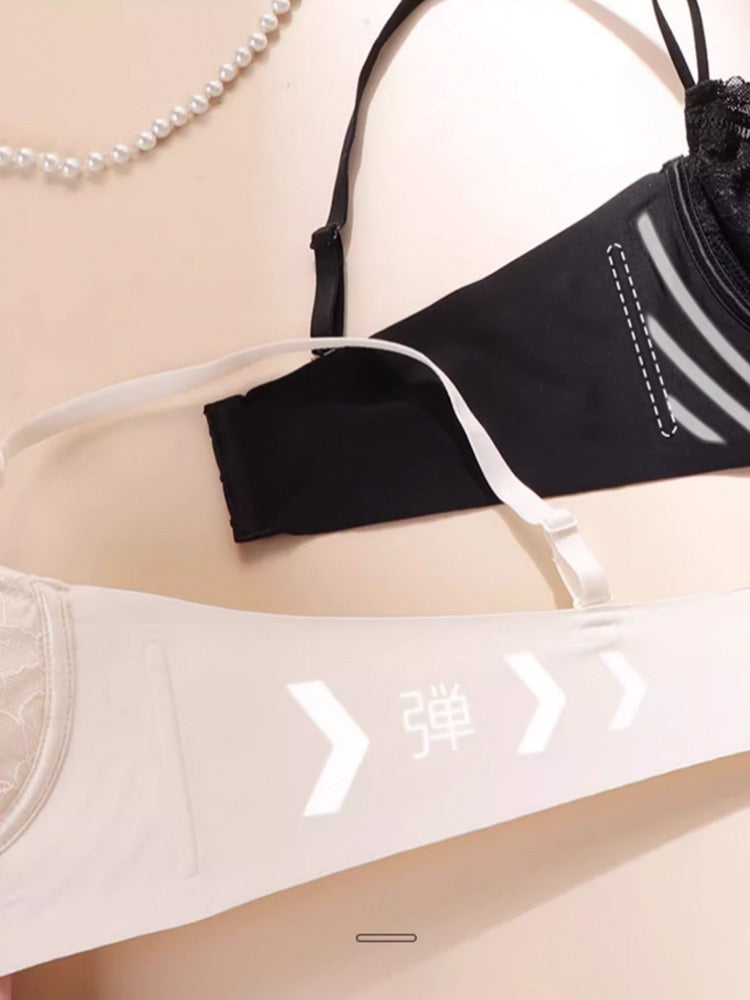 【在庫処分・エアリー】背中スッキリ 着やせブラ&ショーツセット