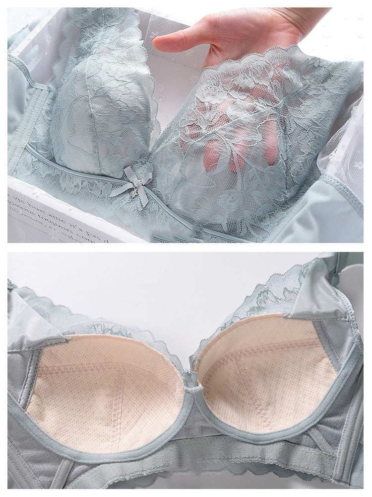 【ノンワイヤー】アンダー75‐105まで 総レース エアリー 小さく見せるブラ ノンワイヤー