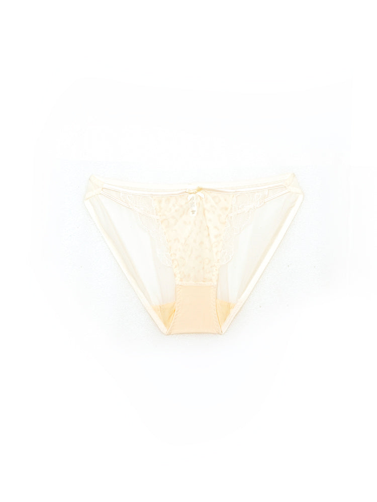 【ノンワイヤー】ヒョウ柄レース 谷間メイクブラジャー単品 ペアショーツ