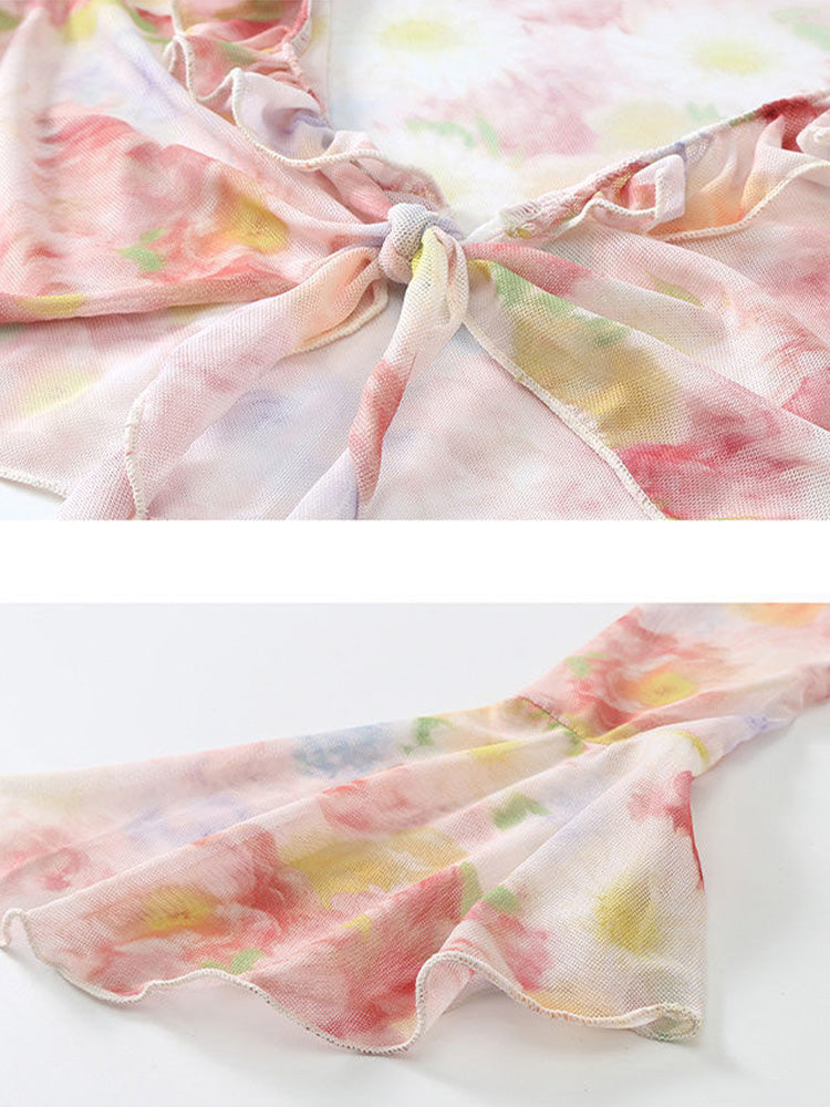 【ノンワイヤー】オシャレワイヤー付きビキニ4点セット