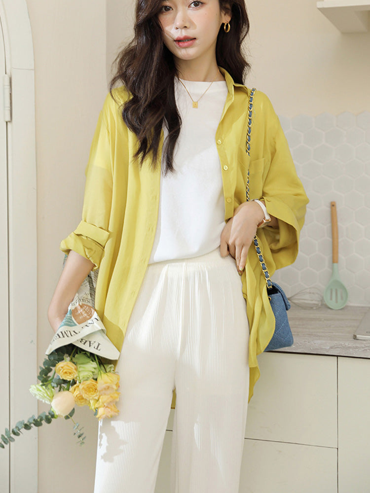 【在庫処分】体型カバープリーツ加工パンツ