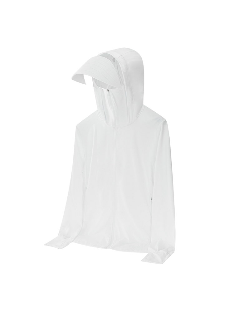 【UPF50+】日焼け対策 指穴付ジップアップパーカー(女性)