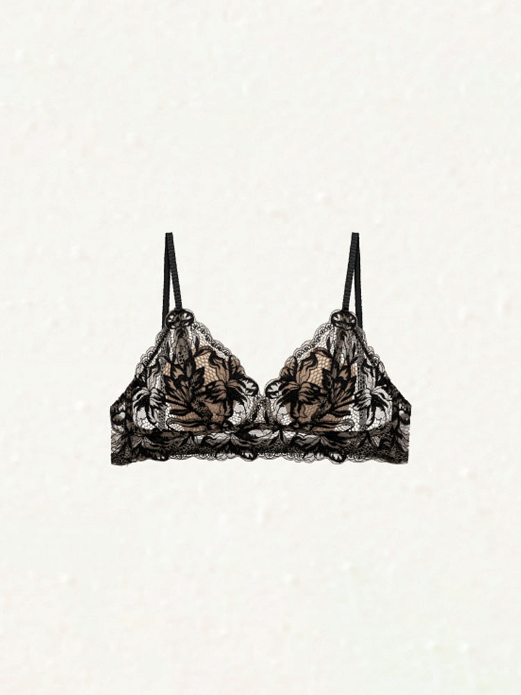 【ノンワイヤー】背中見世 総レース軽ブラ