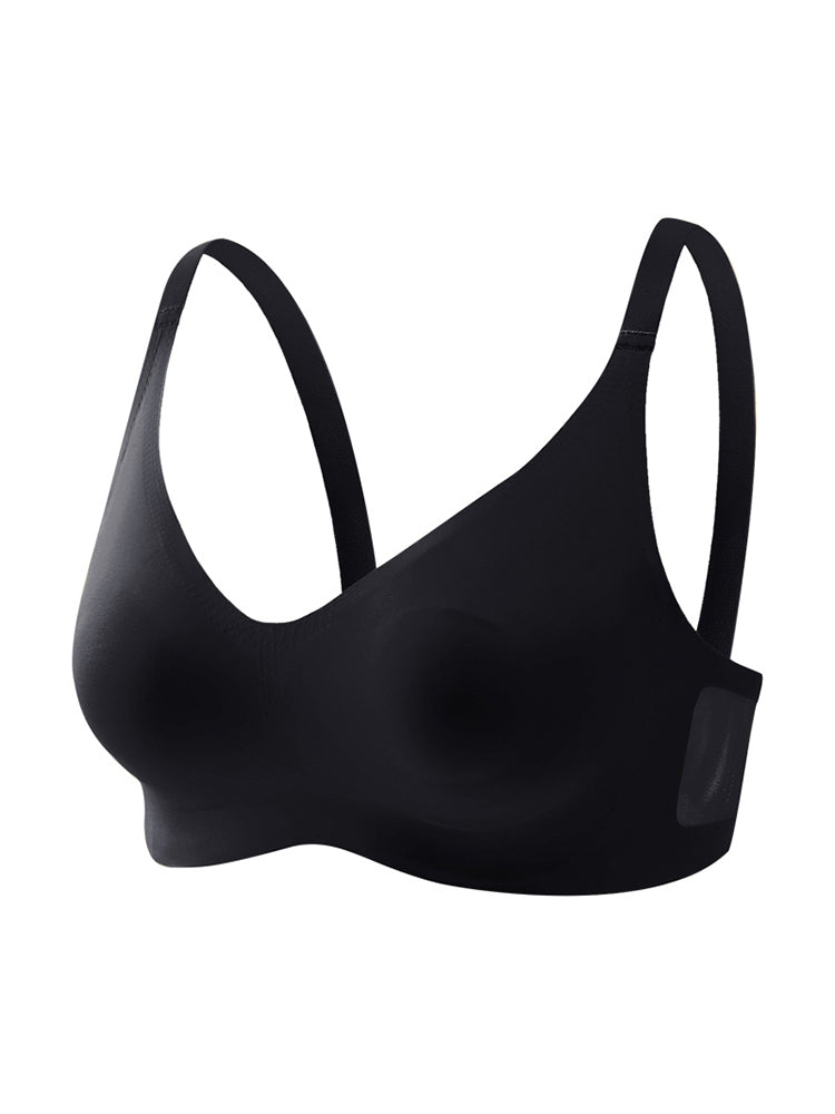 パッドレス 薄手ブラジャー メッシュバックベルト