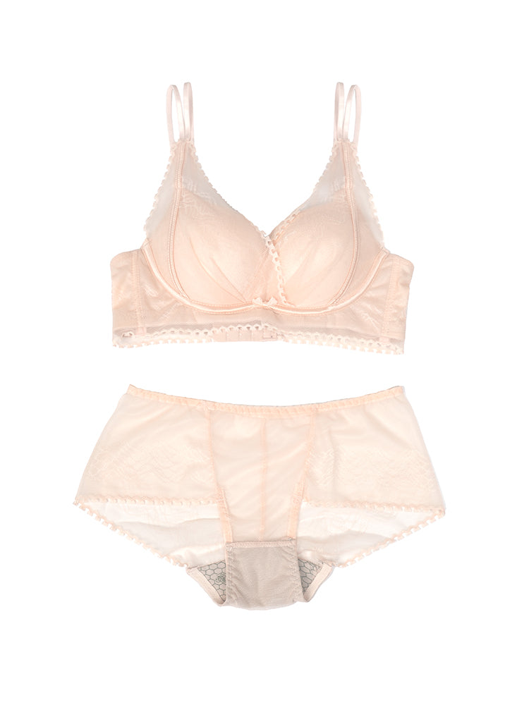 【ノンワイヤー盛れる】谷間メイク ブラ&ショーツセット