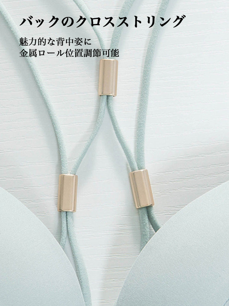 シームレス フロントホック ブラ&ショーツセット