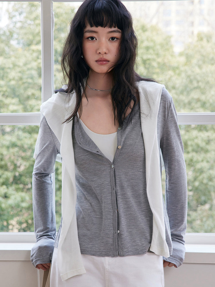 【優しい肌触り】ライセル繊維 カーディガン(長袖)