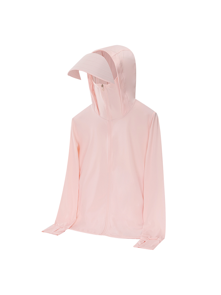 【UPF50+】日焼け対策 指穴付ジップアップパーカー(女性)