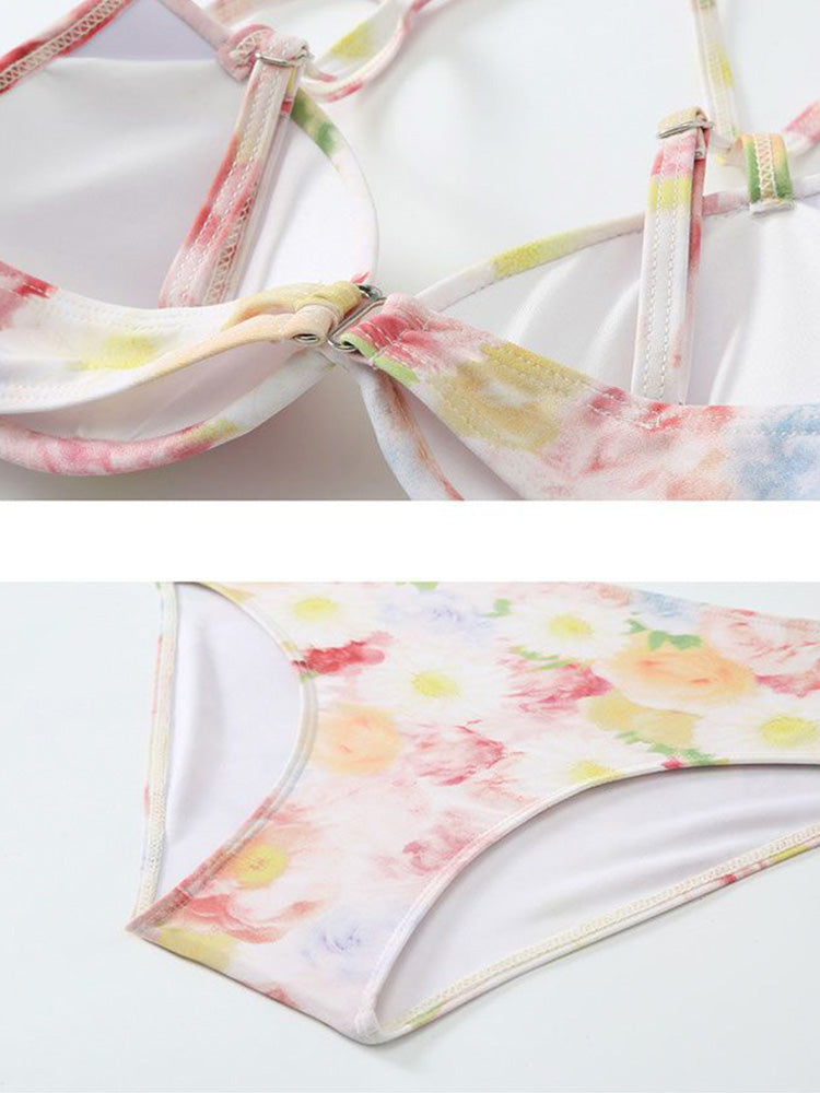 【ノンワイヤー】オシャレワイヤー付きビキニ4点セット