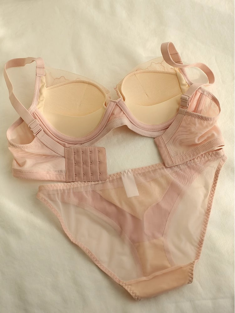 【ノンワイヤー】刺繍飾り ノンワイヤー盛りブラ