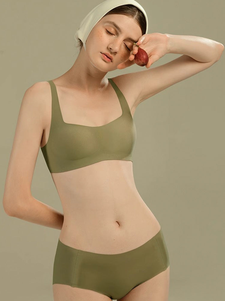 【ノンワイヤー】ワイヤレスブラ スクエアネック