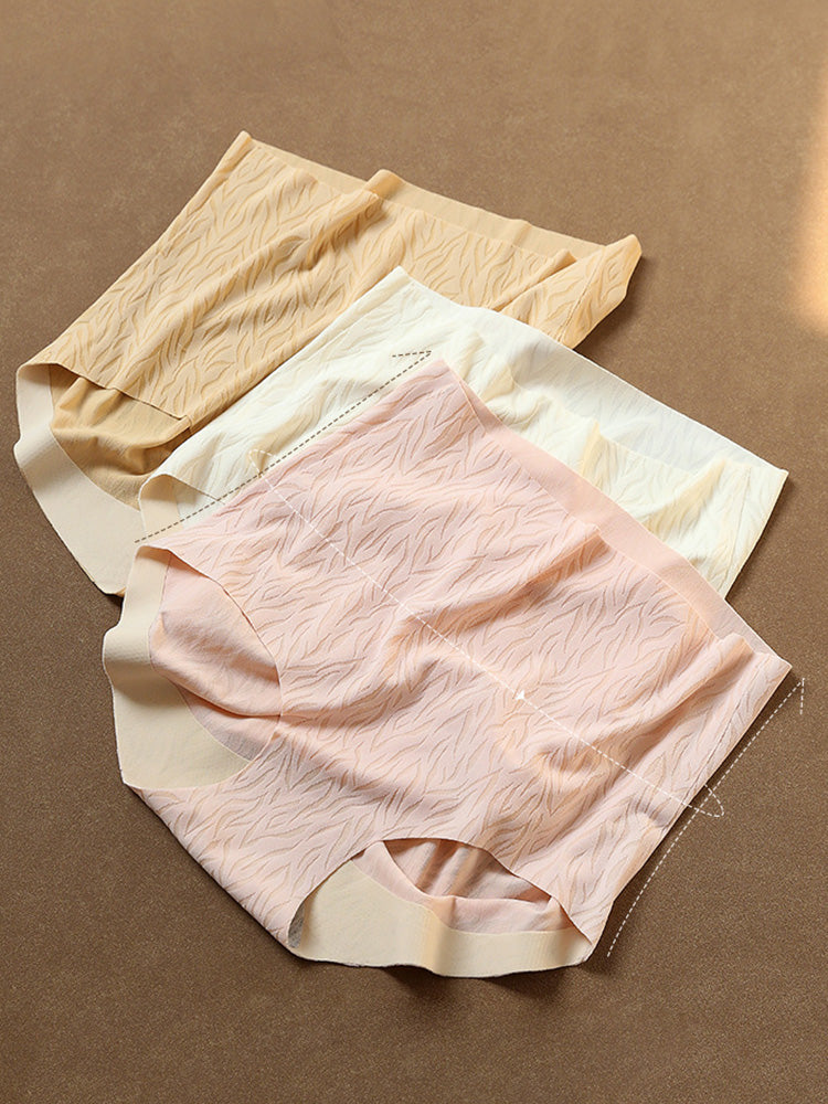 【在庫処分】ヒップアップ加工 ハイウェストシームレスショーツ はきこみ丈ふかめ