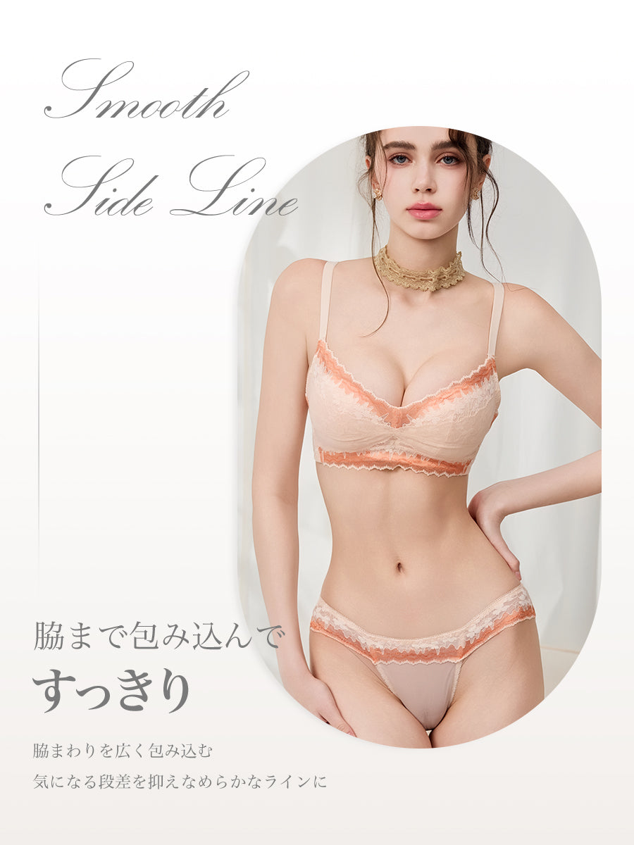 軽やかに盛れる ノンワイヤーブラ&ショーツ