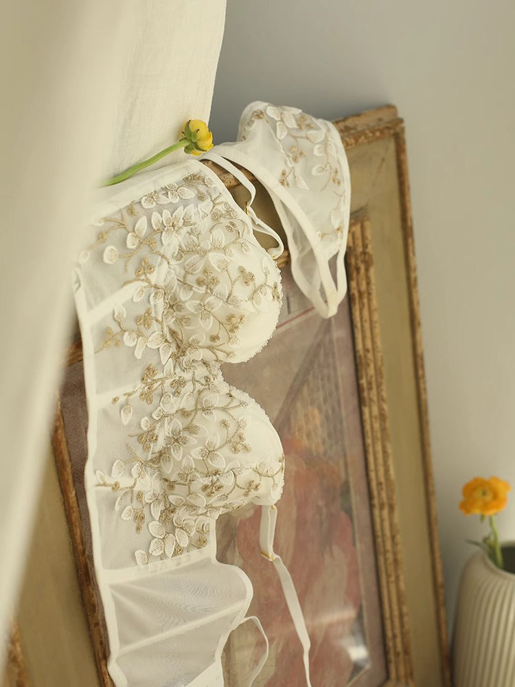 【ワイヤー入り】レースブラセット セクシー 脇肉スッキリ