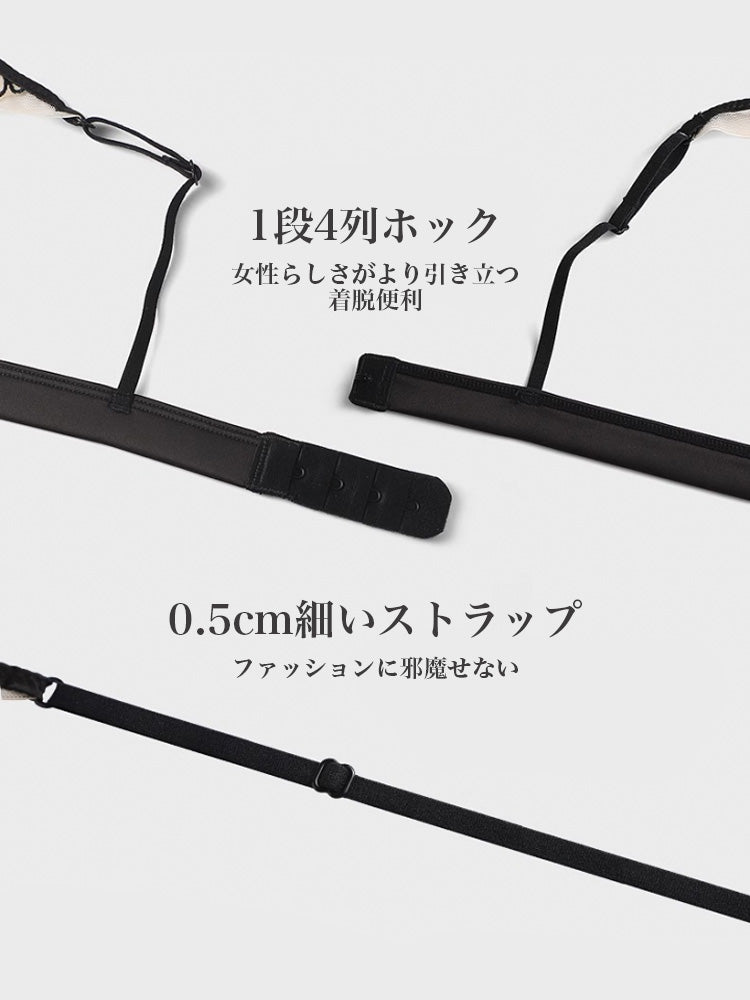 【エアリー・ノンワイヤー】三角カップ ブラセット セクシー