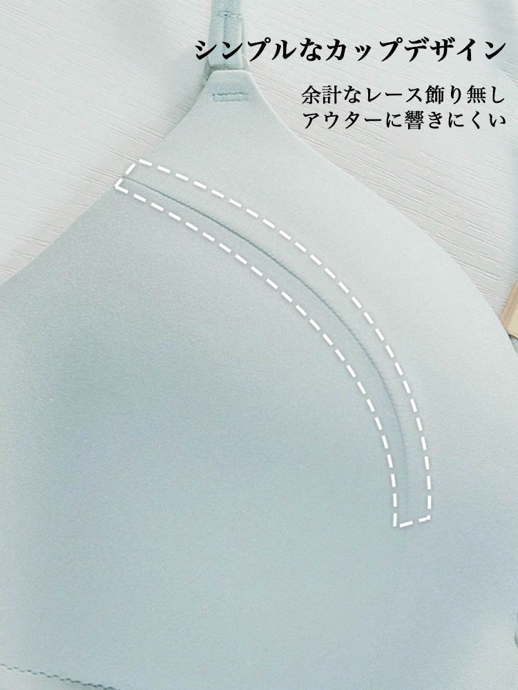 シームレス フロントホック ブラ&ショーツセット