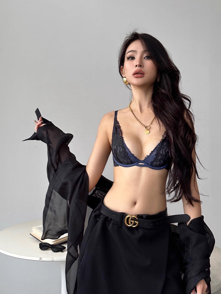 【ノンパテッド】軽い!総レース下着セット