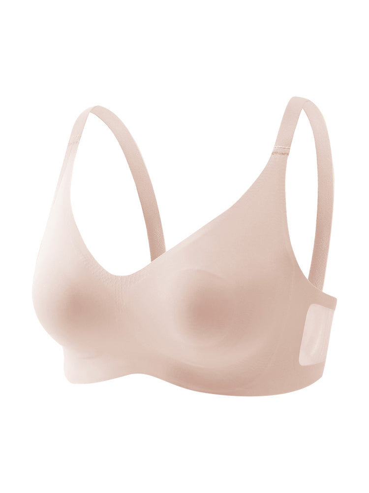 パッドレス 薄手ブラジャー メッシュバックベルト