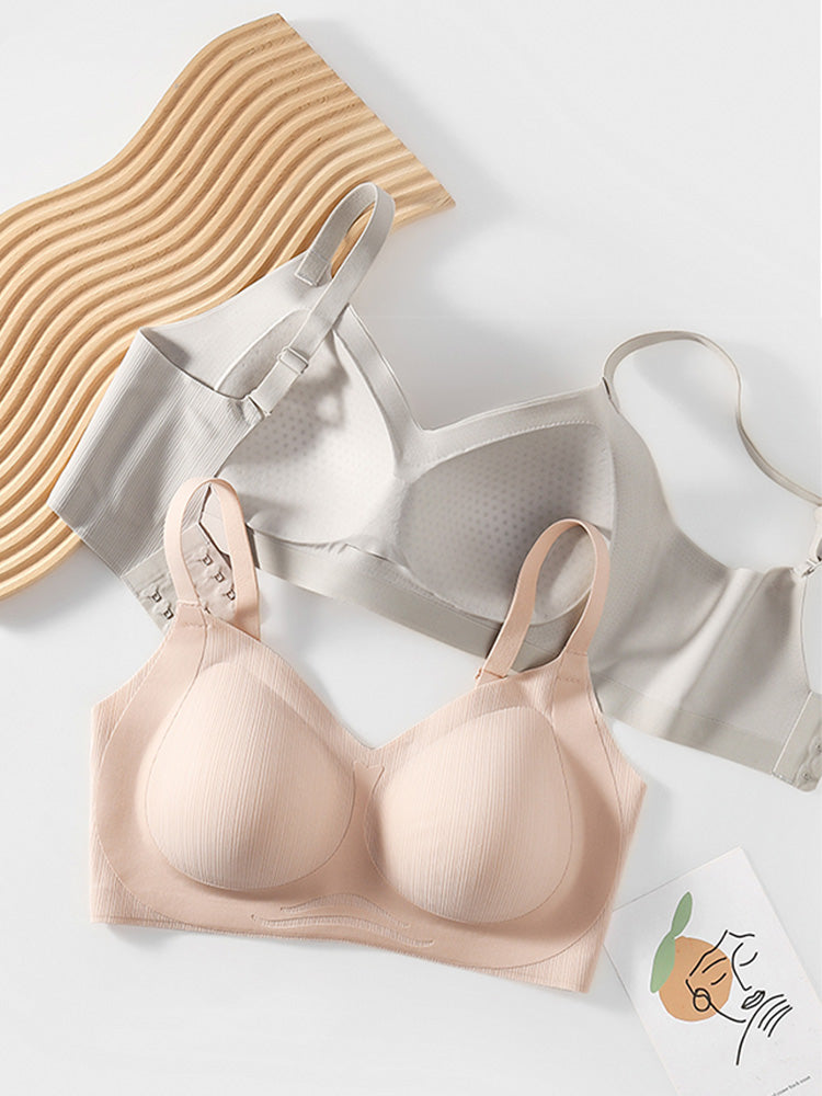 【ノンワイヤー】無縫製 蒸れにくく シームレス ブラ