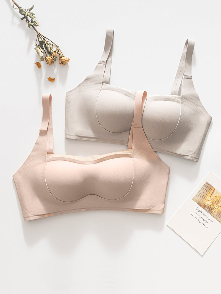 【在庫処分・ノンワイヤー】下厚カップシームレス ノンワイヤーブラ