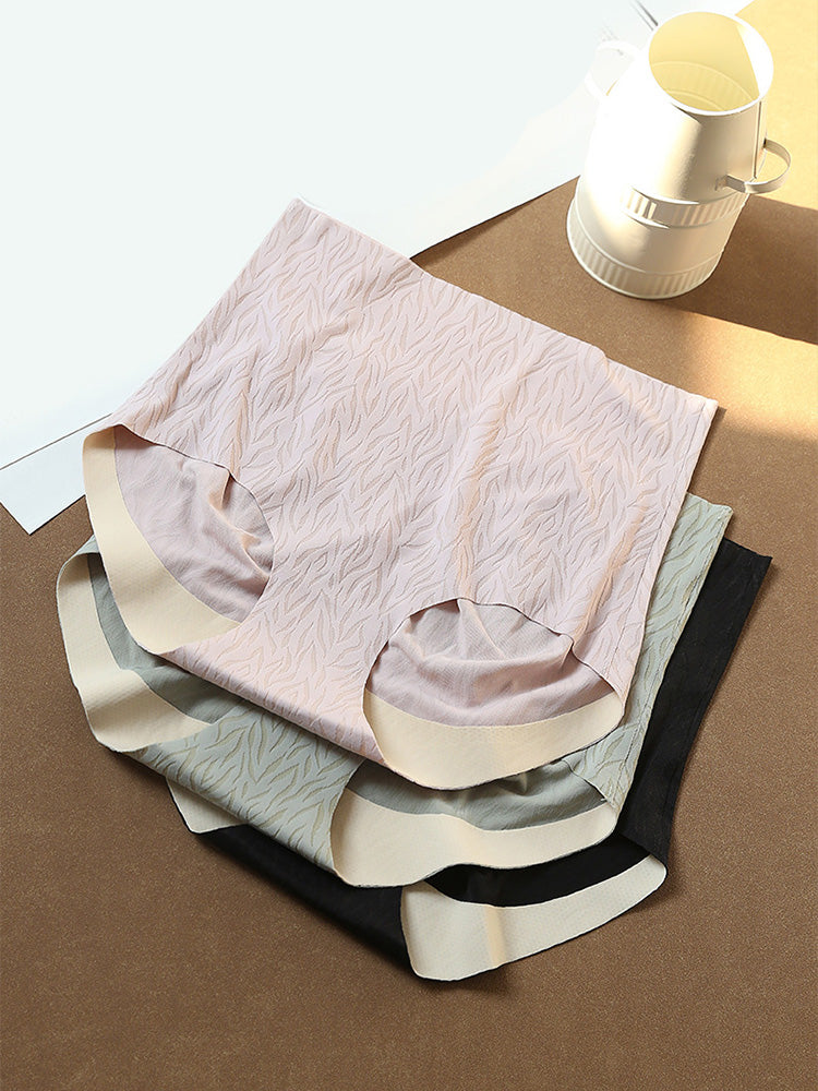 【在庫処分】ヒップアップ加工 ハイウェストシームレスショーツ はきこみ丈ふかめ