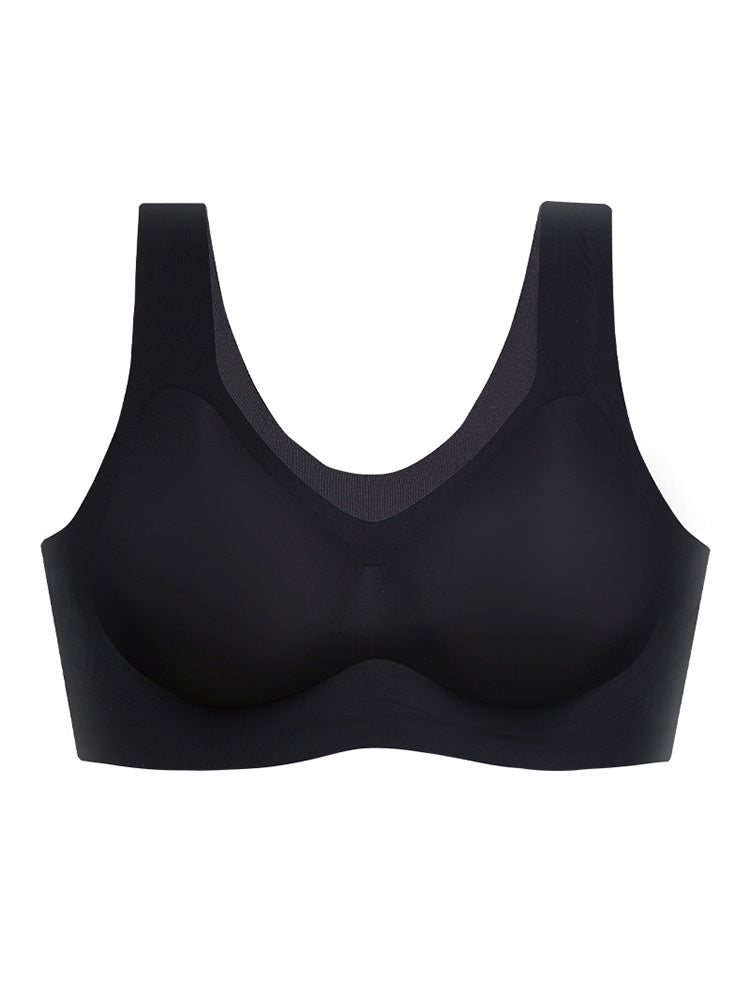 【在庫処分・ノンワイヤー】薄手接触冷感 完全無縫製 ノンワイヤーブラ